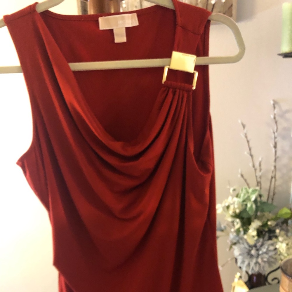 Red MK blouse